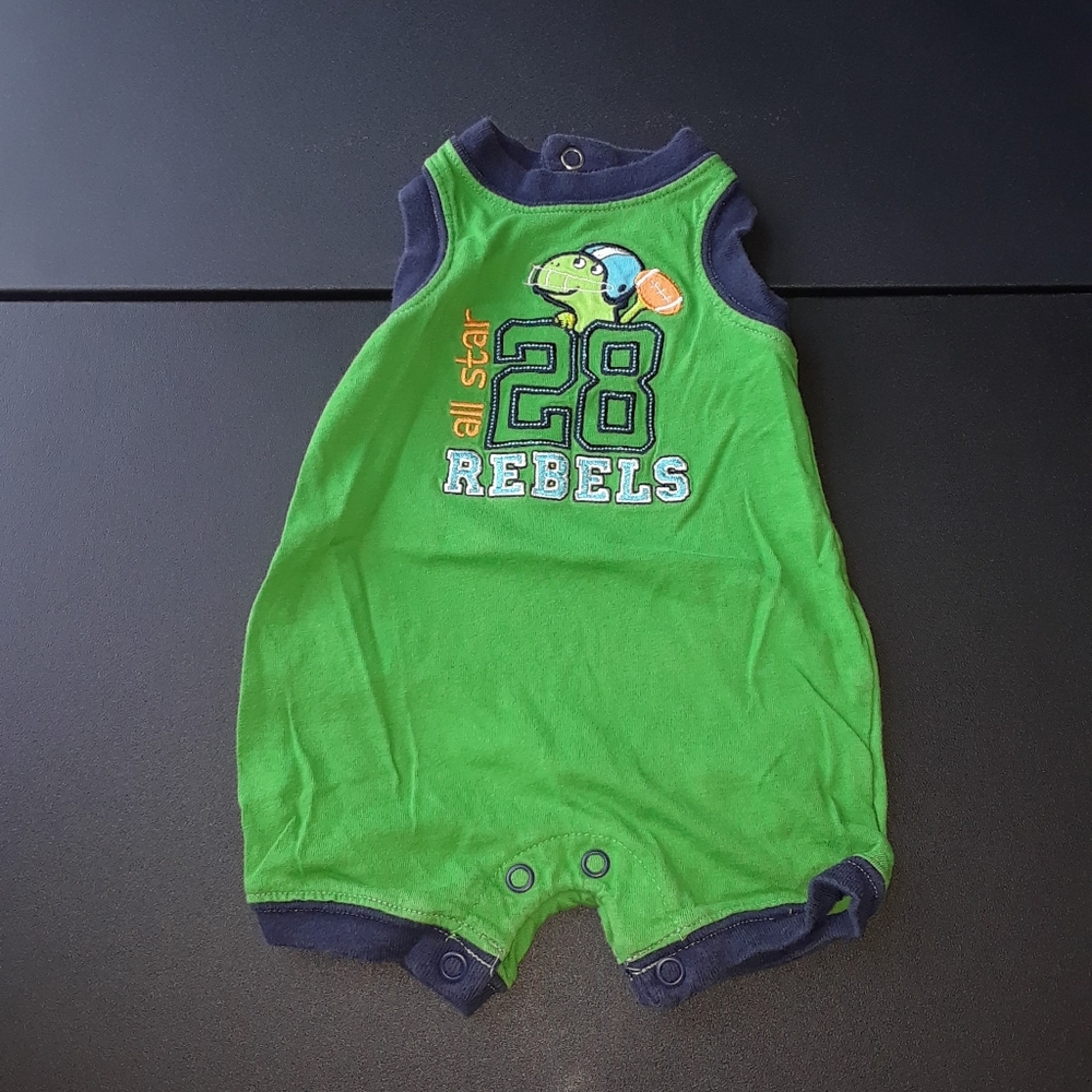 Green and Blue Onesie Bodysuit